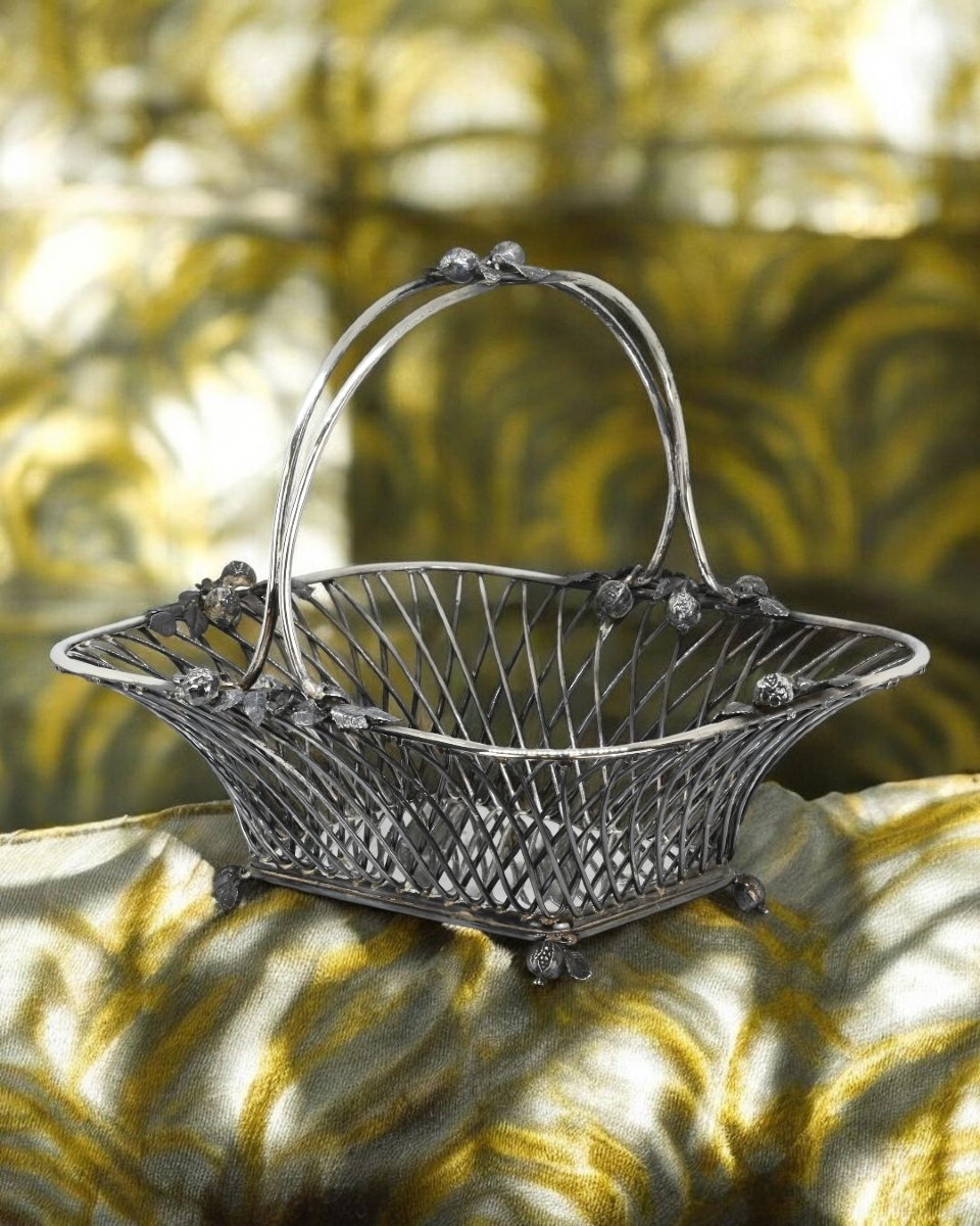 Cestino Per il Pane In Argento Sterling - Italia XX Secolo-photo-4